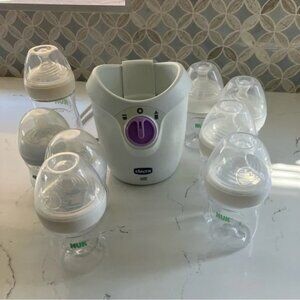 Chicco Bottle Warmer & Baby Food Warmer with 8 Bottles